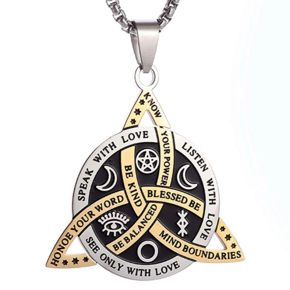 Stainless Steel Witches Hollow Knot Necklace